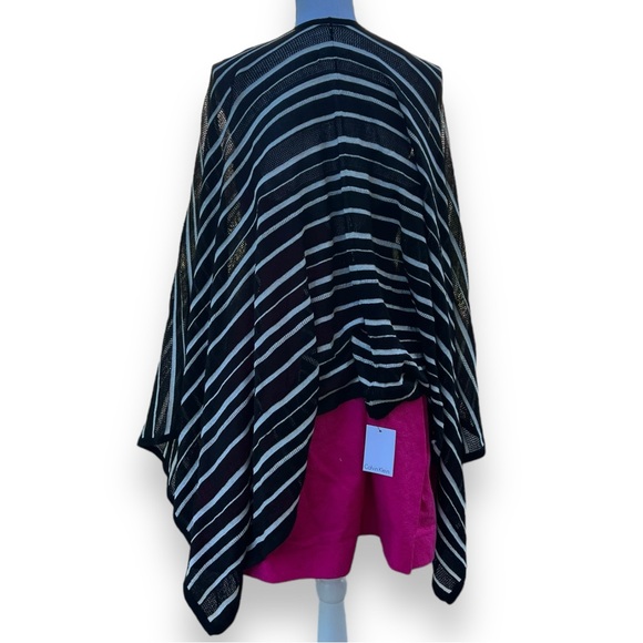 Calvin Klein NWT Knit Ruana Wrap Shawl Soft Sleek Lightweight - Picture 11 of 13